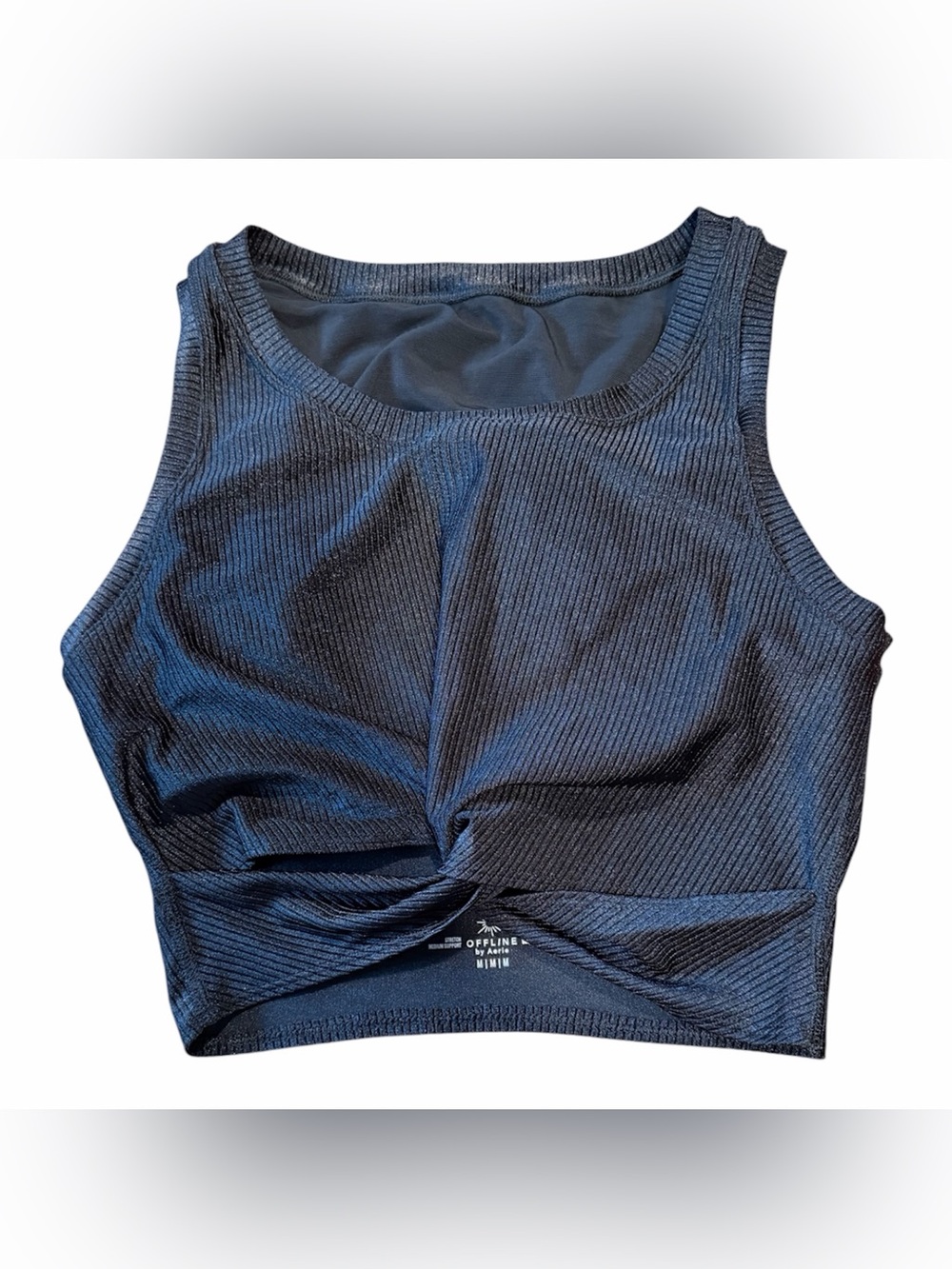 OFFLINE by Aerie Ribbed Shine Twist Front Sports Bra - NWOT - Size M